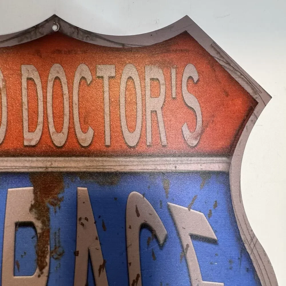 Ford Doctor's Garage Shield Shaped Sign Tin Sign Shop for Man Cave Garage Shop